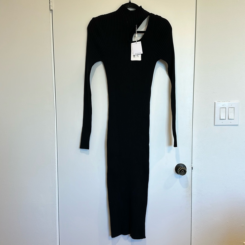 Anine Bing Victoria Dress, Black, Size Large